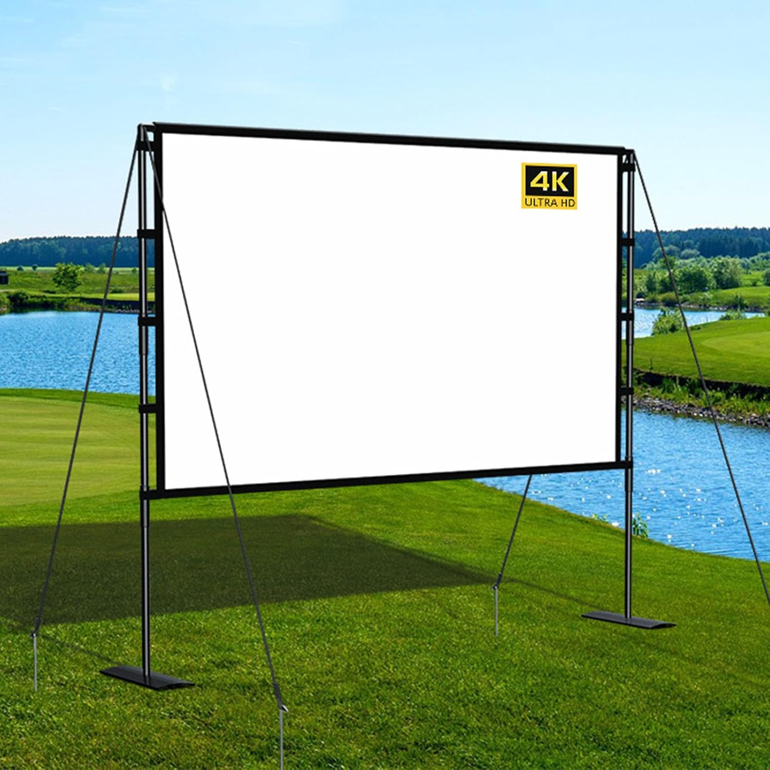 Telo Proiettore 120" 4K HD 16:9 Motorizzato Pieghevole