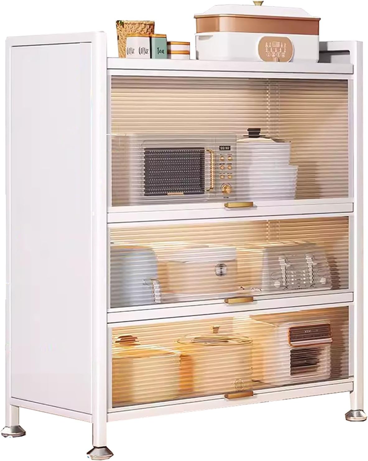 Scaffale Cucina 5 Ripiani con Mobiletto Portautensili