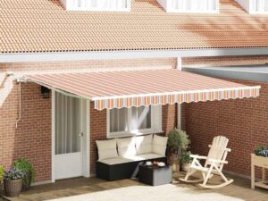 Xuvaracle Tenda retrattile LED 450x350 cm, poliestere anti-UV