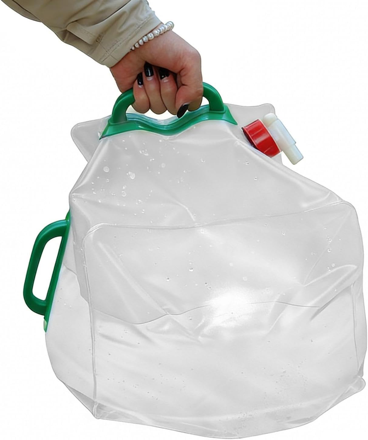 Serbatoio acqua pieghevole 20L, portatile con rubinetto