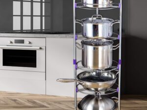 Labtec Scaffale 5 livelli per pentole in acciaio inox