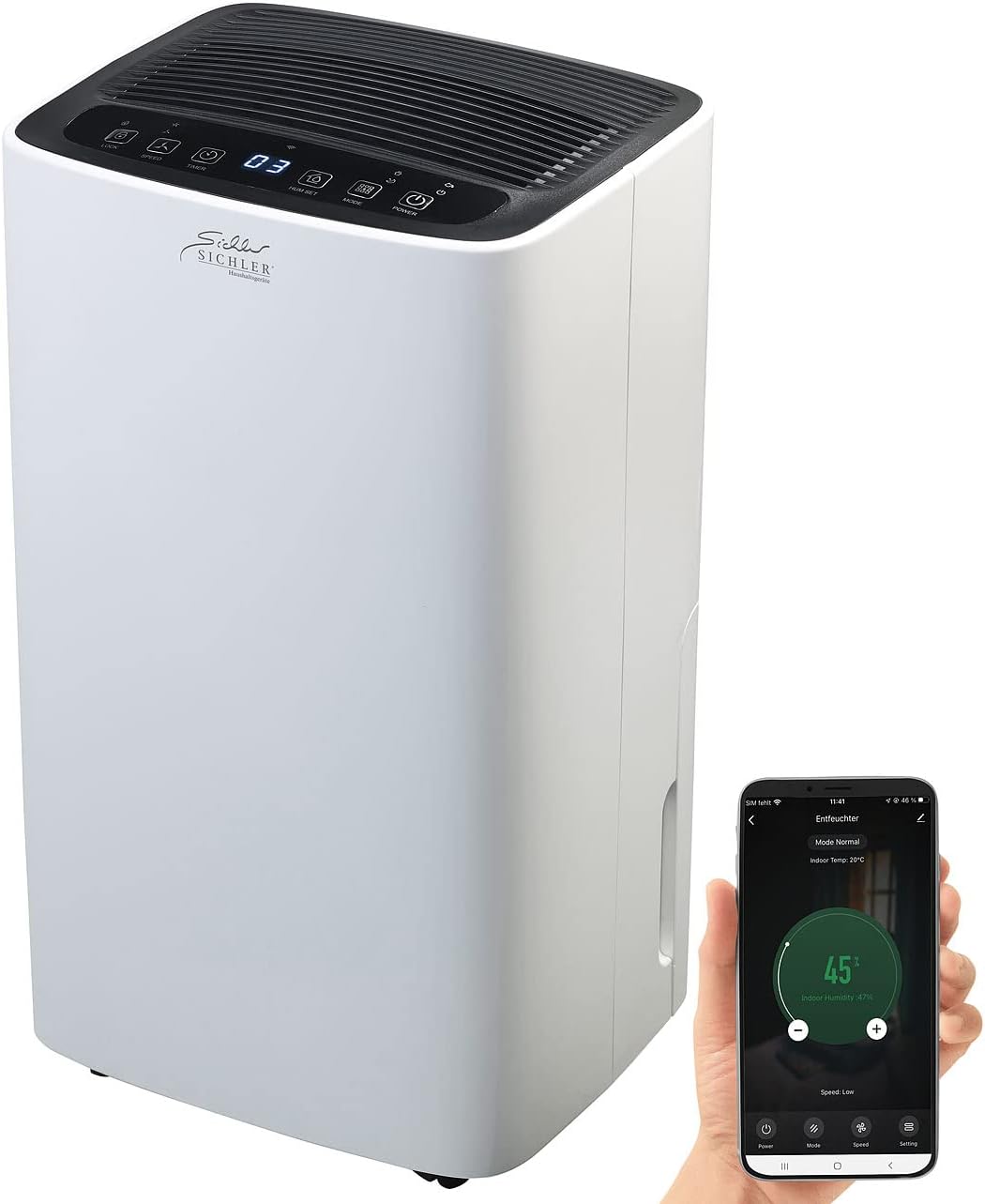 Deumidificatore Smart Wi-Fi 12L/giorno, timer 12h
