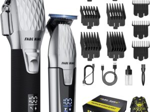 FADEKING Kit taglio capelli e barba senza fili – Professionale