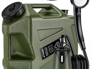 Doccia Portatile WADEO 20L con Pompa Manuale, Ideale per Campeggio