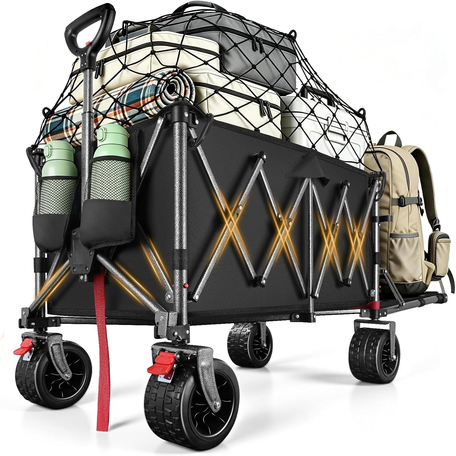 YEAUPE PRO Carrello Spiaggia XXXL - 250 kg, Ruote 360°