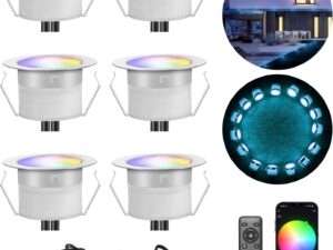 Luci RGBW IP67 WiFi Ø 31 mm, conf. 6 per esterni