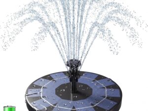 Fontana Solare AISITIN 2,5W per Giardino con 6 Ugelli