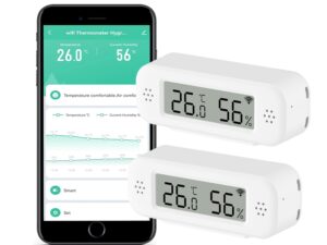 Termometro Igrometro WiFi 2 Pack | Controllo Remoto App & Alexa