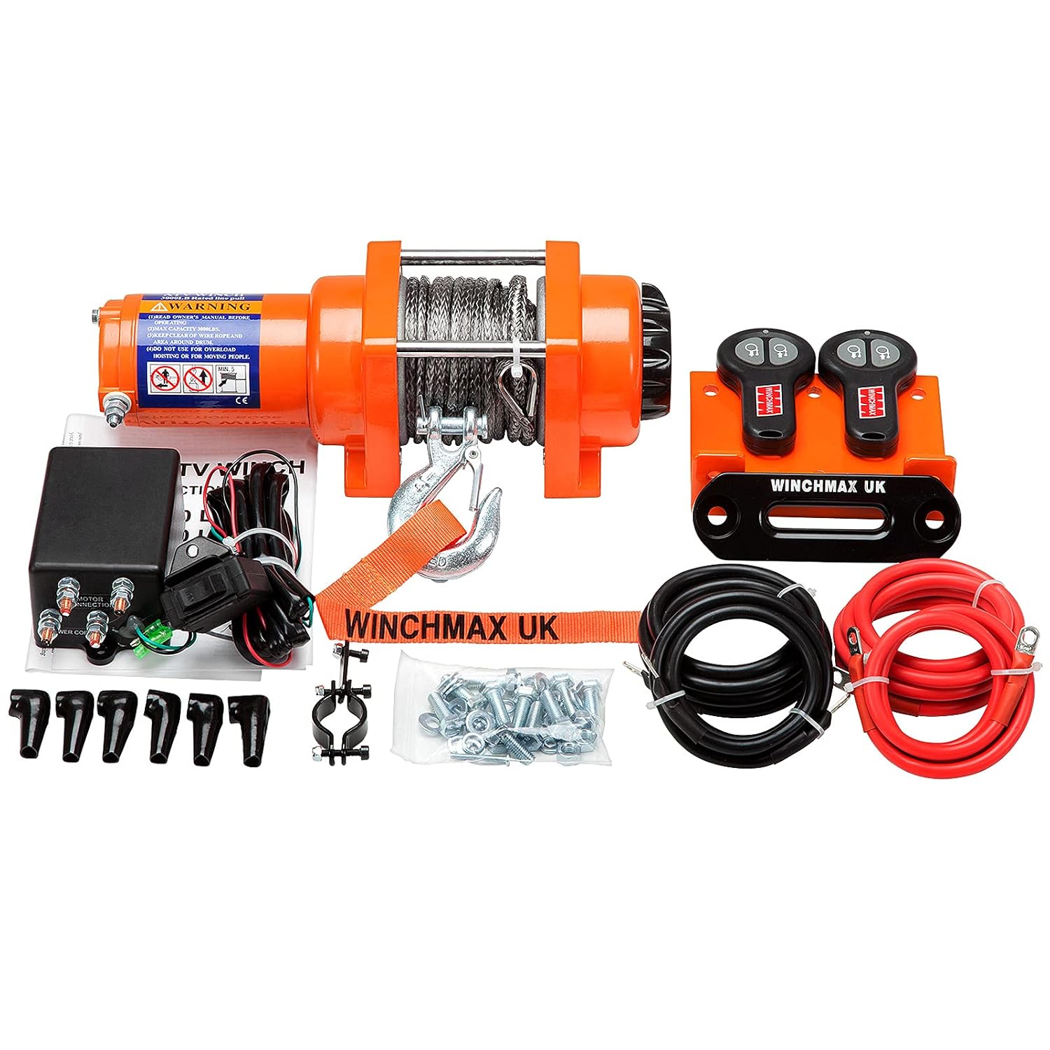 Winchmax 3000lb Verricello Elettrico 12V Arancione