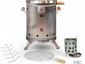 Affumicatore a carbonella QUE ASADOR in acciaio inox 7,3 kg