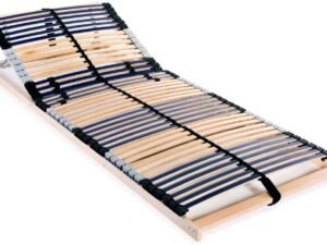 JHQHSM Rete a doghe in legno 80x200 cm - 42 doghe e 7 zone