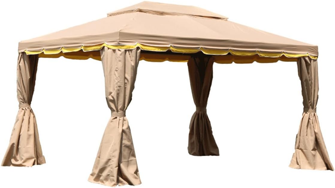 Gazebo alluminio doppia copertura con rete e tende