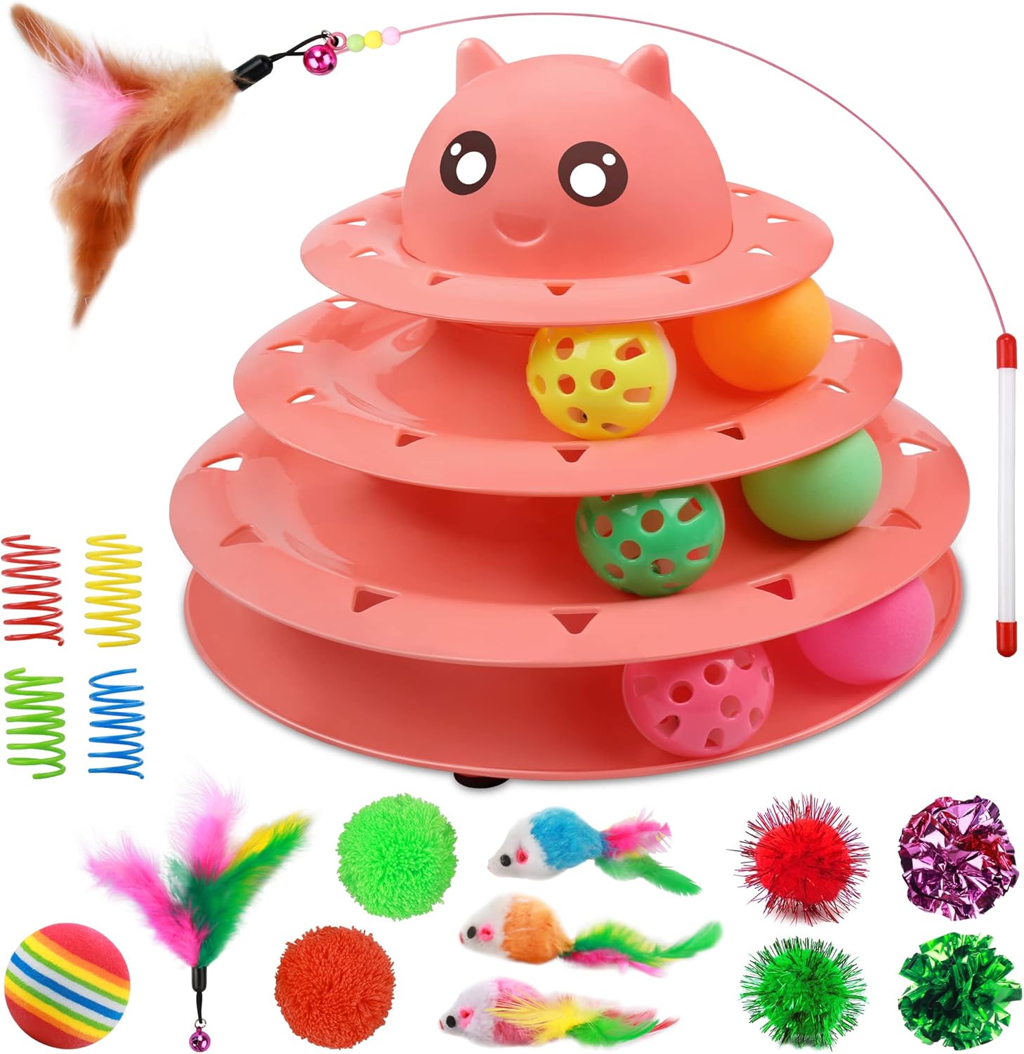 Set Giocattoli per Gatti UPSKY - Rullo e Palline Interattive