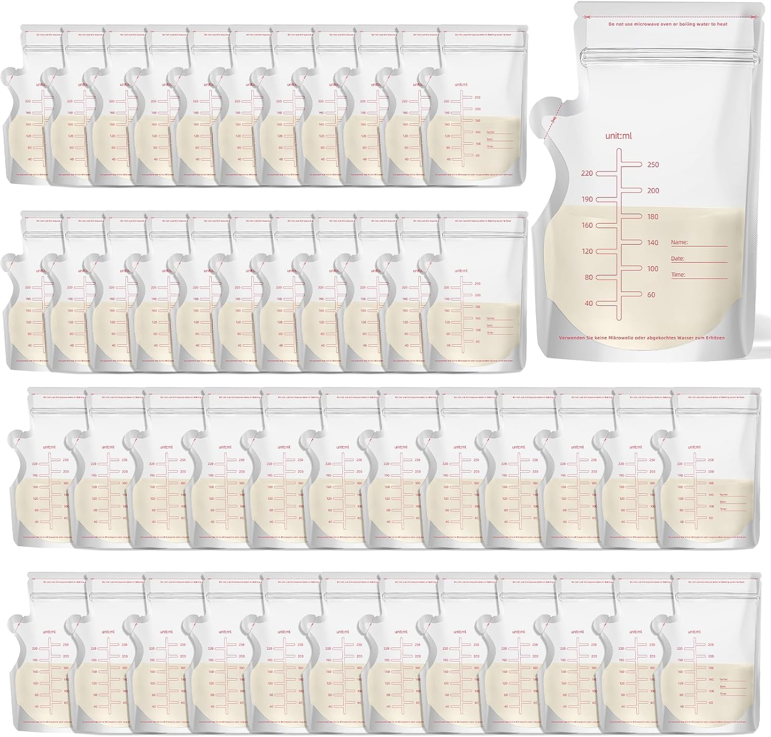 Sacchetti Latte Materno elzle 250 ml - 55 pz