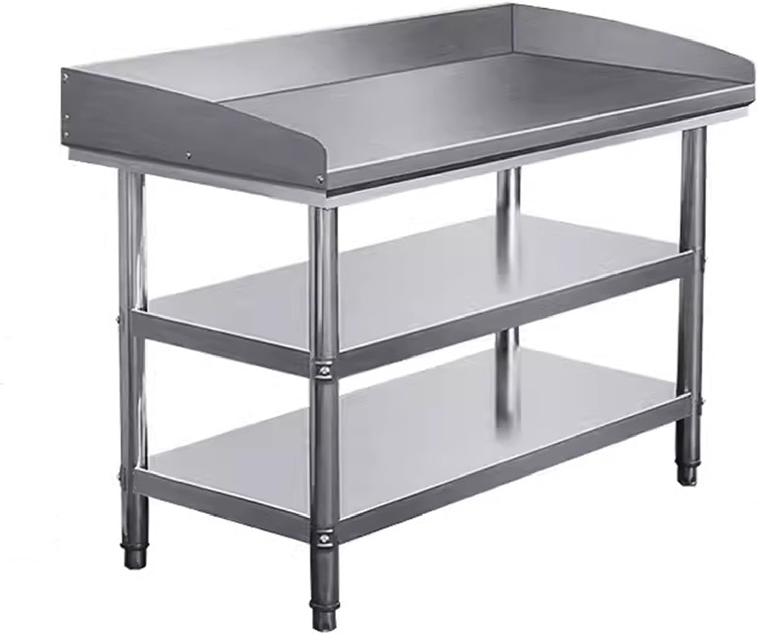 Isola Cucina Commerciale Doppio Banco Acciaio Inox 80x60x80 cm