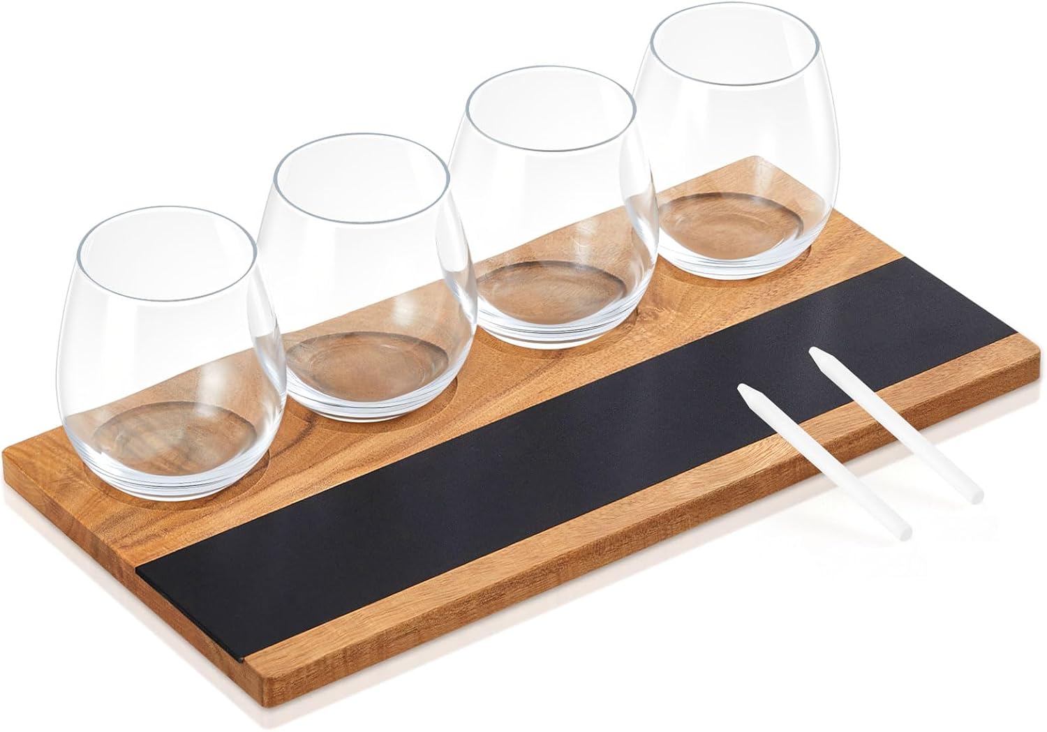 Set degustazione vino Marsui 7 pezzi con tavola whisky