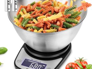 Duronic KS5000 Bilancia da Cucina 5 kg con Ciotola 2,5 L