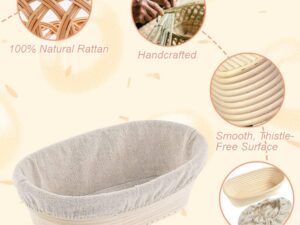 Banneton ovale 25 cm in rattan per lievitazione pane