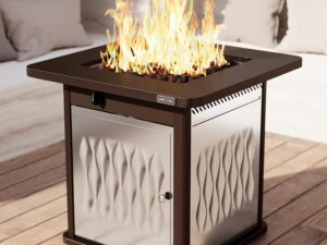 EAST OAK Tavolo da fuoco 28'' 50.000 BTU bronzo/acciaio