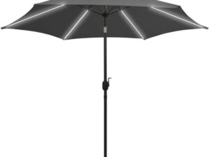 Ombrellone LED 300 cm in alluminio antracite - vidaXL