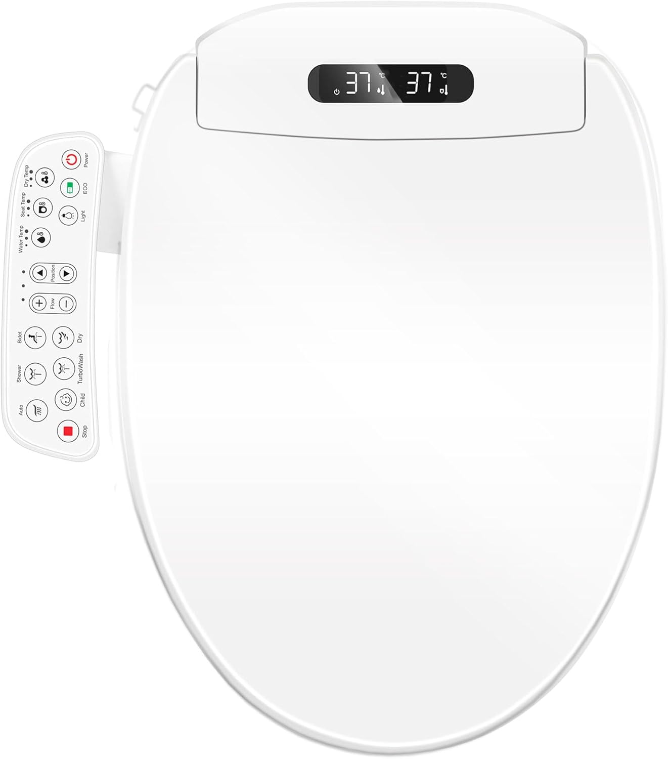 Sedile WC Bidet Elettronico Allungato Cioreznt con Funzioni Premium