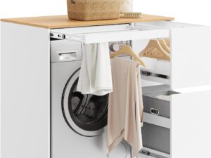 Mobile lavatrice SoBuy 100 cm con stendibiancheria