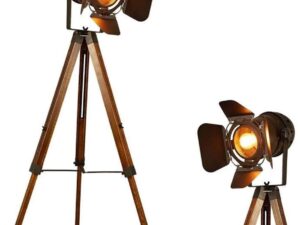 Lampada Cinema Vintage LED a Treppiede Regolabile