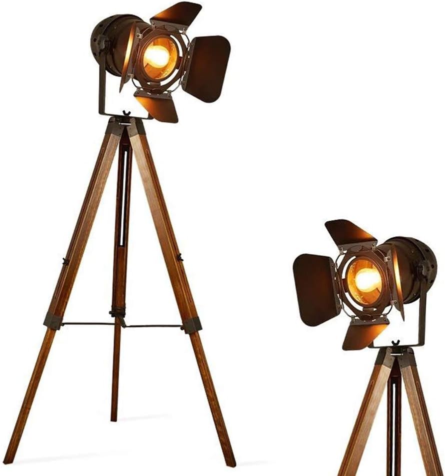 Lampada Cinema Vintage LED a Treppiede Regolabile