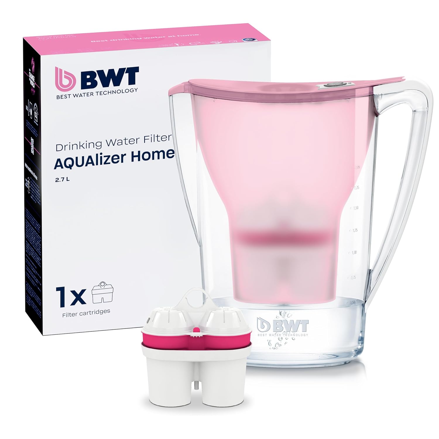 BWT AQUAlizer Home Rosa – Caraffa filtrante 2,6 l