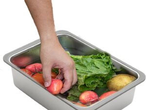 Lavello in acciaio inox da campeggio 35,5x25 cm - Jubepk