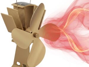 Ventola per camino Relaxdays senza elettricità, bronzo