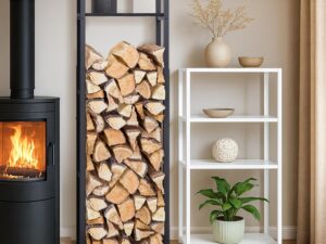 VOUNOT® Legnaia Metallica Regolabile 3 Livelli - 45x32x120-170 cm