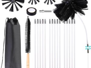 Kit spazzacamino REDCAMP 6 m con 15 aste flessibili