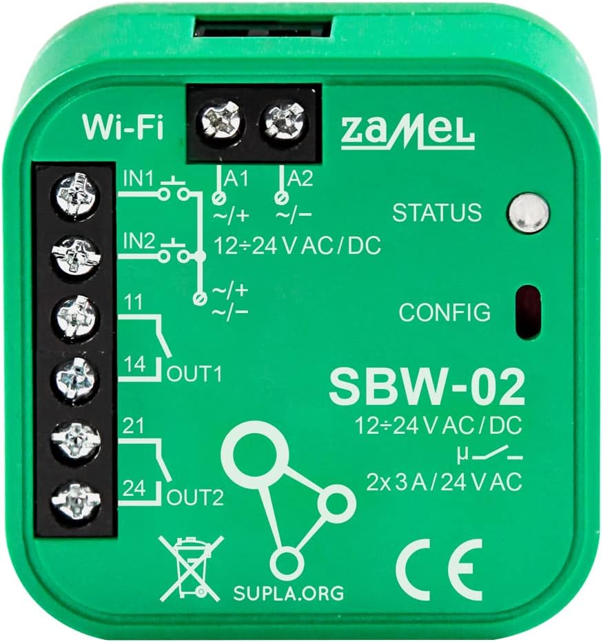 Supla Zamel SBW-02 - Apriporta WiFi per cancelli e portoni