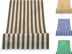 Tenda da sole a righe per balcone 140x250 cm marrone