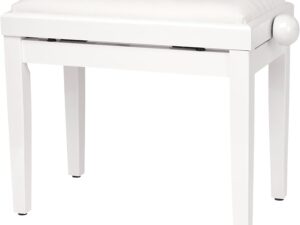 Panca piano Classic Cantabile bianca regolabile 47-56 cm
