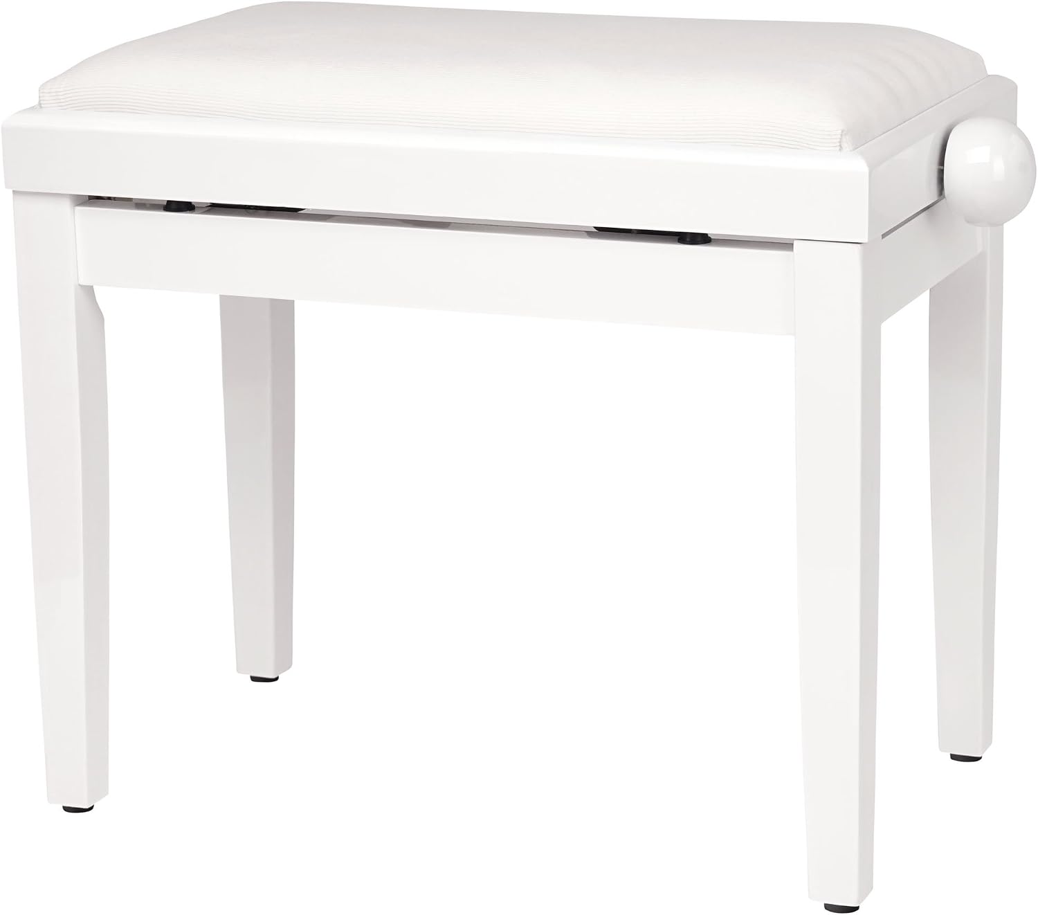 Panca piano Classic Cantabile bianca regolabile 47-56 cm
