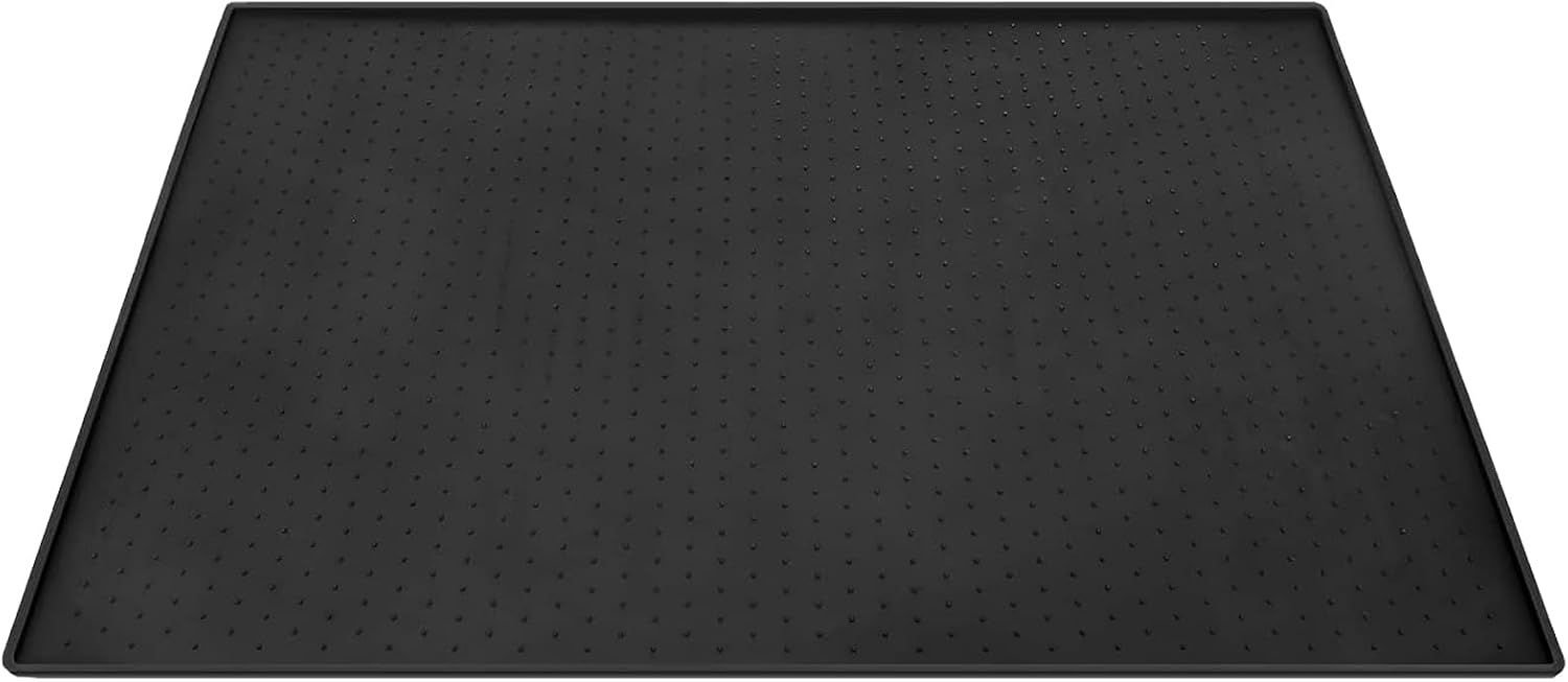 Tappetino nero in silicone per macchina da caffè 48x30 cm