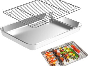 Lattaia in Acciaio con Rack Raffreddamento, Versatile per Forno e Griglia