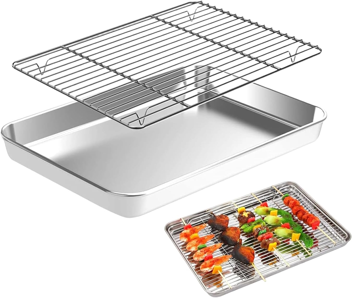 Lattaia in Acciaio con Rack Raffreddamento, Versatile per Forno e Griglia