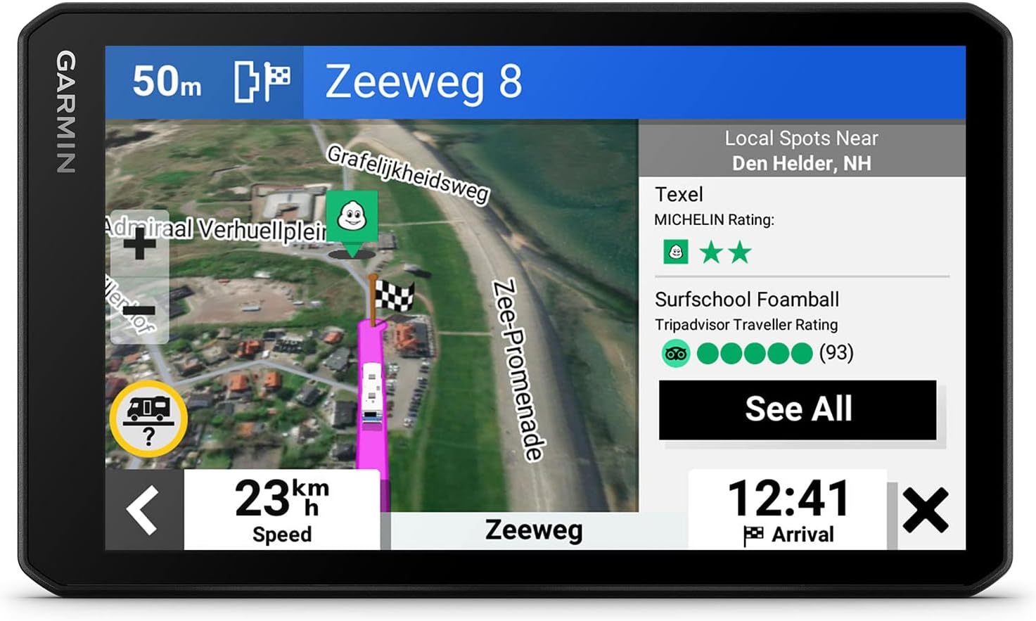 Garmin CamperCam 795: Navigatore GPS per Camper con Dash Cam