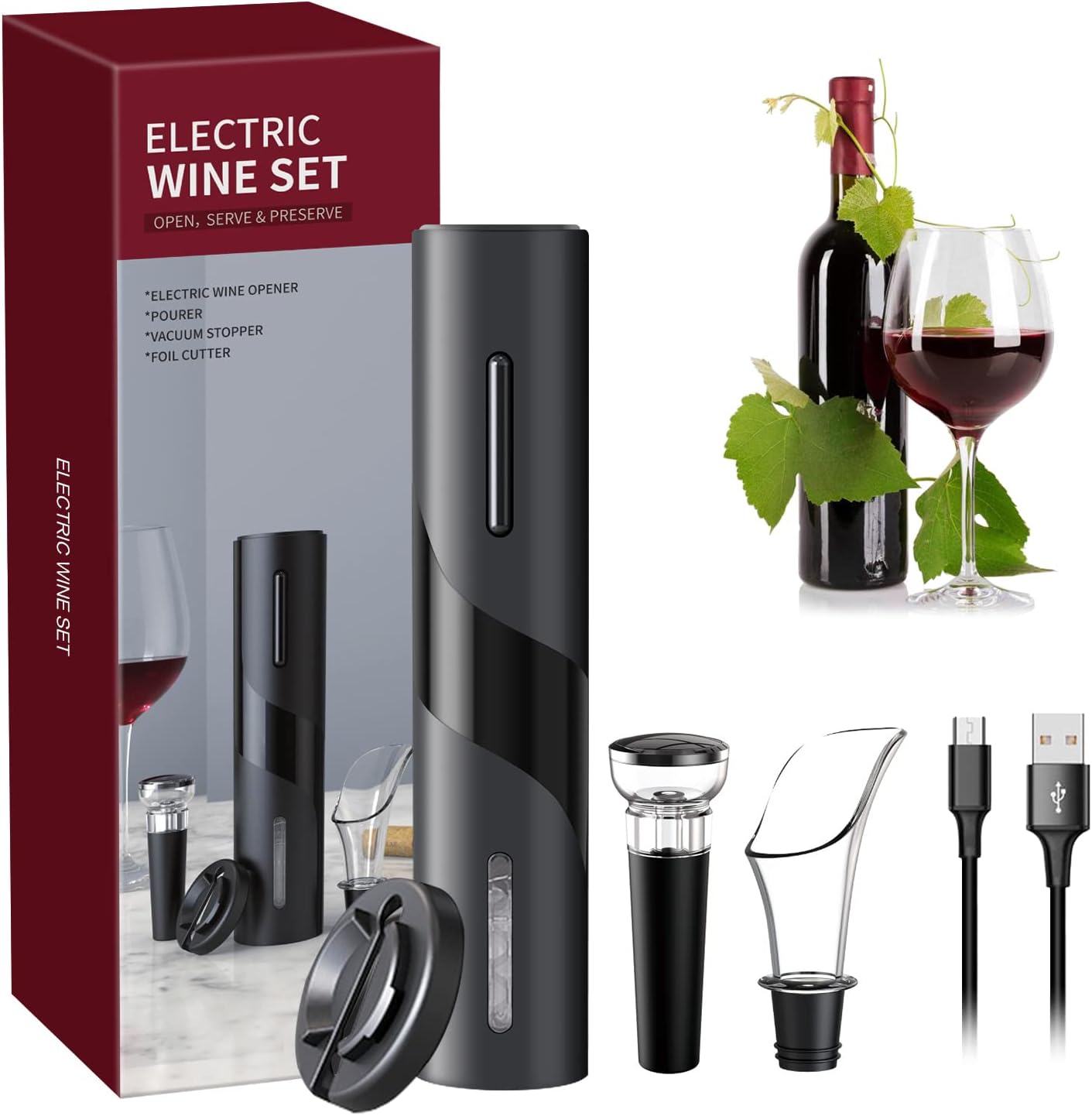 Cavatappi Elettrico 4 in 1 Professionale con USB