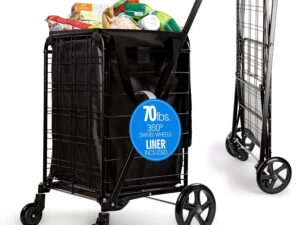 SereneLife Carrello compatto con fodera impermeabile