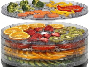 NutriChef Essiccatore Alimentare 5 Vassi Prof. Nero