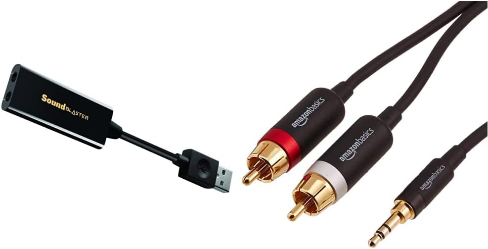 Creative Sound Blaster Play!3 DAC + Cavo RCA Amazon Basics