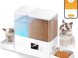 ROJECO Mangiatoia & Fontanella WiFi 2-in-1 per Gatti e Cani