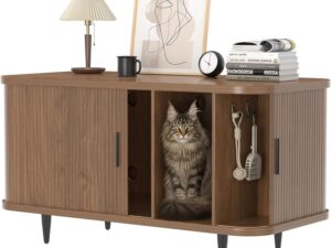 BACEKOLL Armadietto Lettiera Gatti Mid-Century 105x50 cm