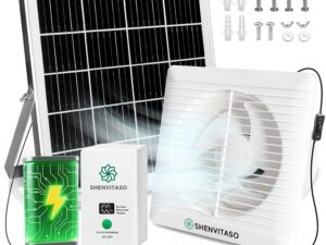 Kit ventilatore solare 25W, 430 CFM, impermeabile