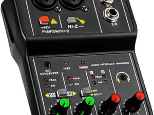 Mixer USB Portatile 2 Canali Tiardey con Alimentazione 48V