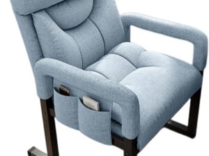 Poltrona reclinabile regolabile in tessuto blu - Comfort moderno